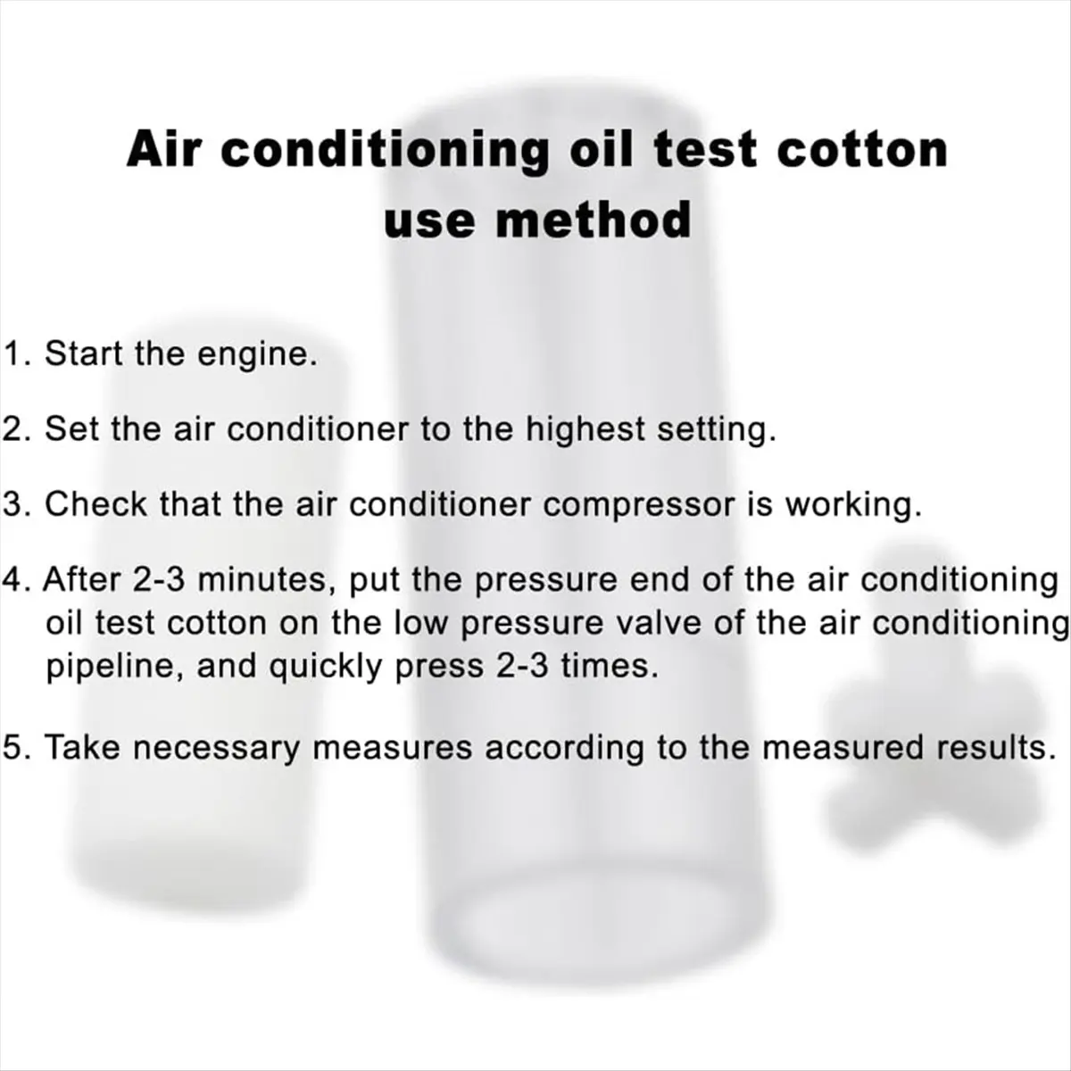 10PCS Car Aircon Oil Checker Refrigerant Oil Analyzer AC Oil Teste R134A Refrigeration Oil Level Checker