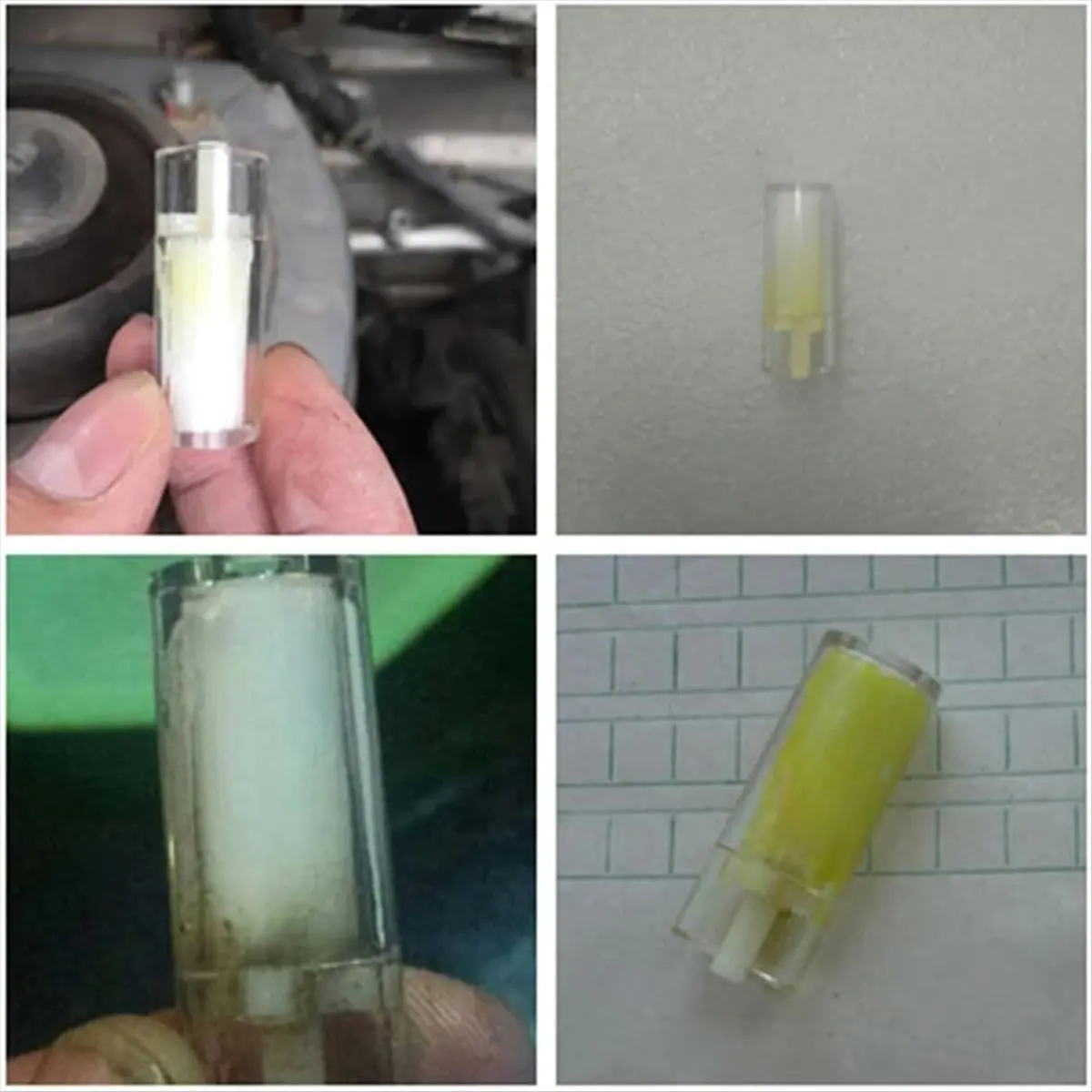 10PCS Car Aircon Oil Checker Refrigerant Oil Analyzer AC Oil Teste R134A Refrigeration Oil Level Checker