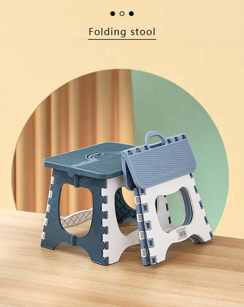 Heavy Duty Folding Stool Portable Lightweight Durable Plastic Camping Fishing Outdoor Picnic Kids Adults Home Non-Slip Gift