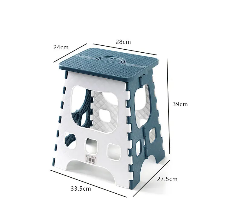 Heavy Duty Folding Stool Portable Lightweight Durable Plastic Camping Fishing Outdoor Picnic Kids Adults Home Non-Slip Gift