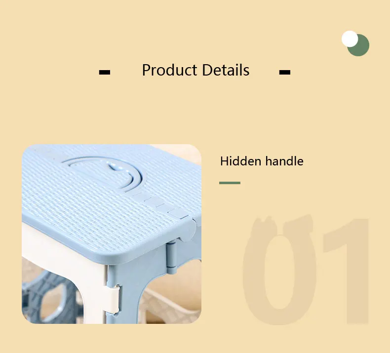 Heavy Duty Folding Stool Portable Lightweight Durable Plastic Camping Fishing Outdoor Picnic Kids Adults Home Non-Slip Gift