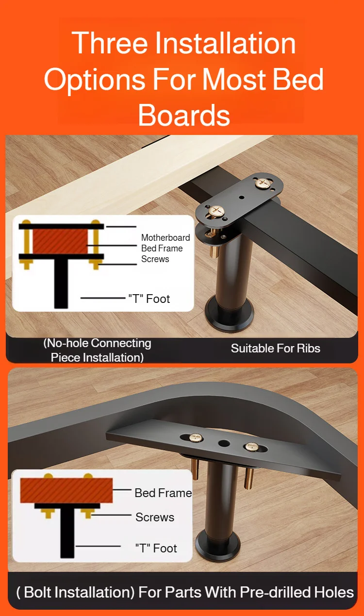 Home 4pcs Adjustable Height Furniture Support Legs, Black Telescopic Table Legs, Used for Tables, Bed Frames, TV Cabinets, Sofas