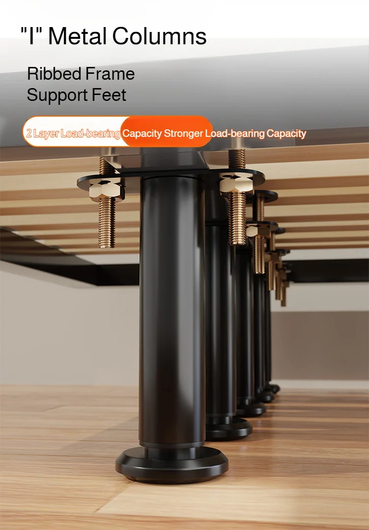 Home 4pcs Adjustable Height Furniture Support Legs, Black Telescopic Table Legs, Used for Tables, Bed Frames, TV Cabinets, Sofas