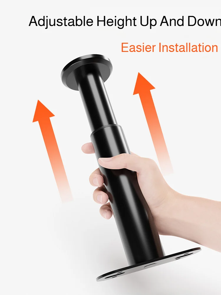 Home 4pcs Adjustable Height Furniture Support Legs, Black Telescopic Table Legs, Used for Tables, Bed Frames, TV Cabinets, Sofas