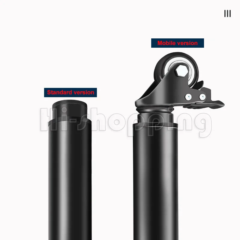 2Pcs Metal Adjustable Furniture Legs with 1.5 inch Swivel Caster Wheels for Cabinet/Sofa/Bed/Dresser/Couch/Coffee Table