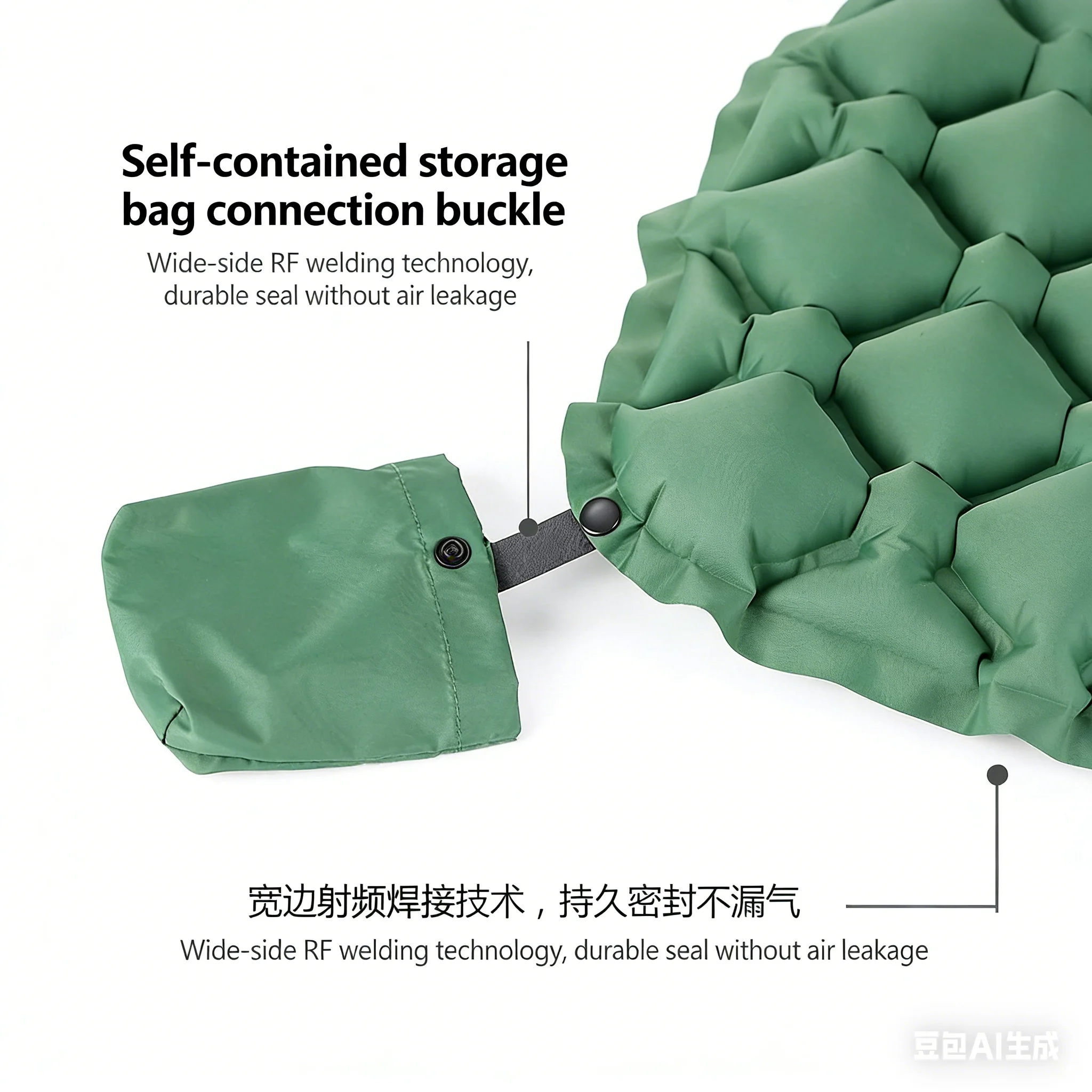 Press Type Inflatable Seat Pad Thickened Outdoor Cushion Lightweight Foldable Camping Mat Portable Travel Seat For Beach Backpac