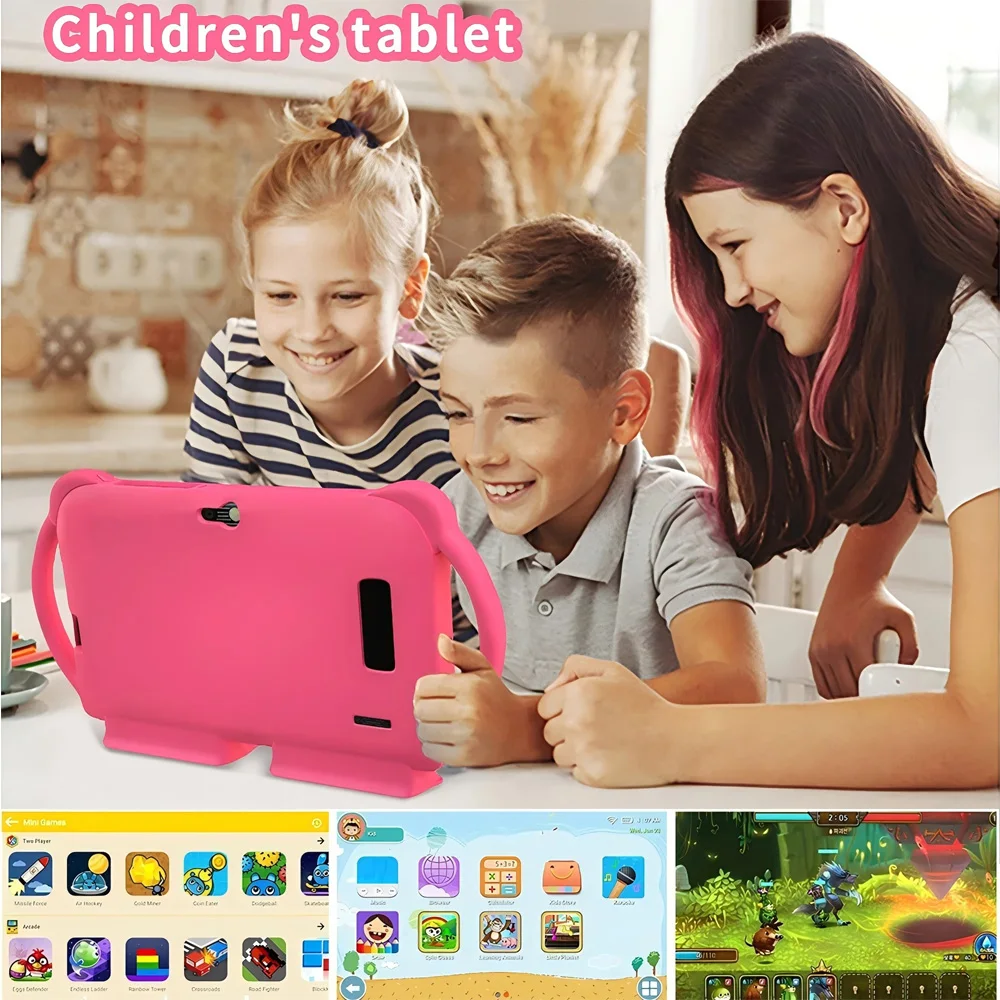 2026 New 5G WIFI 7-inch Children's Tablet 4GB+64GB ROM Drawing and Learning Portable Mini Tablet Quad Core Dual Cameras 4000mAh