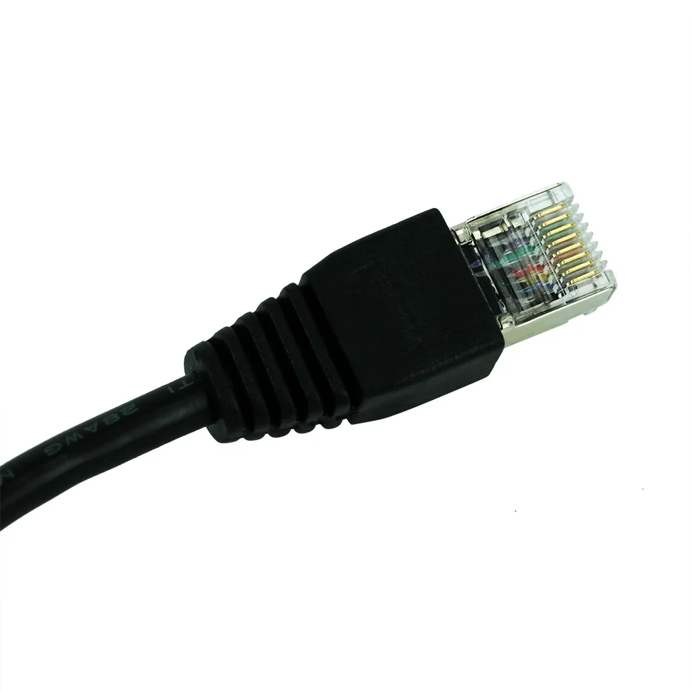 1 to 2 RJ45 LAN Splitter Cable Male to Female Socket Port Ethernet Network Transmission Cat5e Cat5 Cat6 Easy Adapter Y Wire