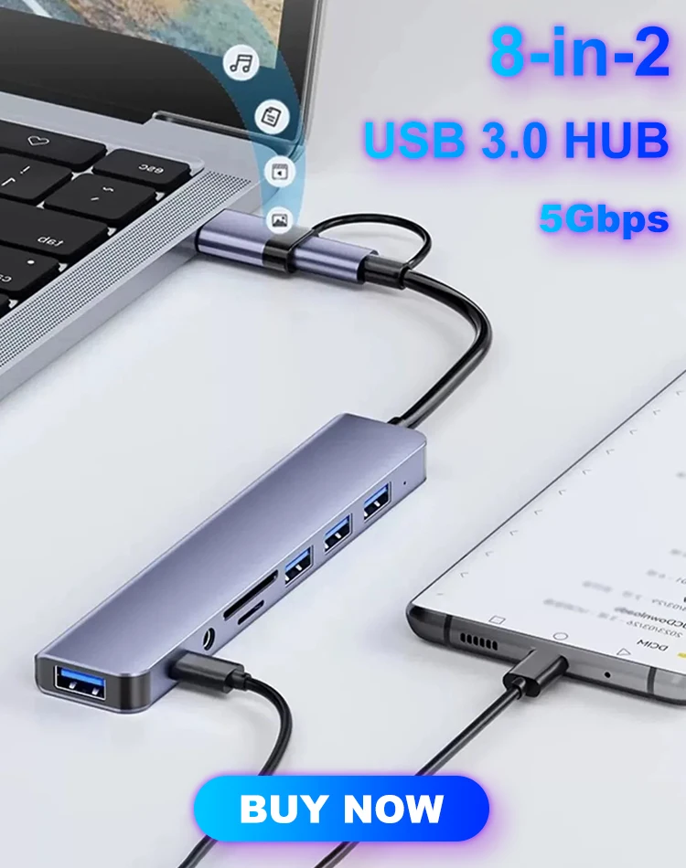 10/100/1000Mbps USB 3.0 Wired Network Card USB to RJ45 Type C to RJ45 LAN Ethernet Adapter for PC Macbook Windows Laptop