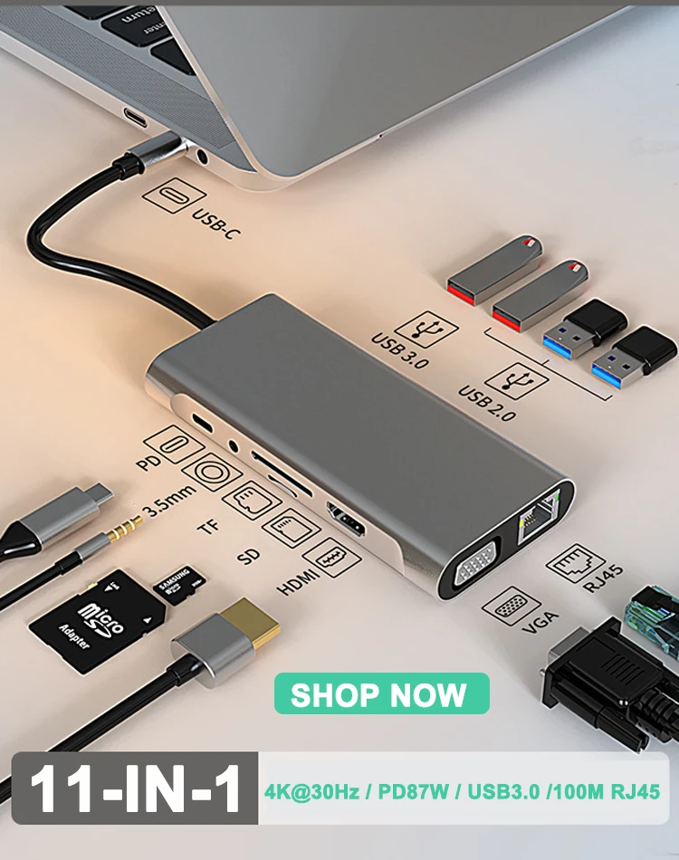 10/100/1000Mbps USB 3.0 Wired Network Card USB to RJ45 Type C to RJ45 LAN Ethernet Adapter for PC Macbook Windows Laptop