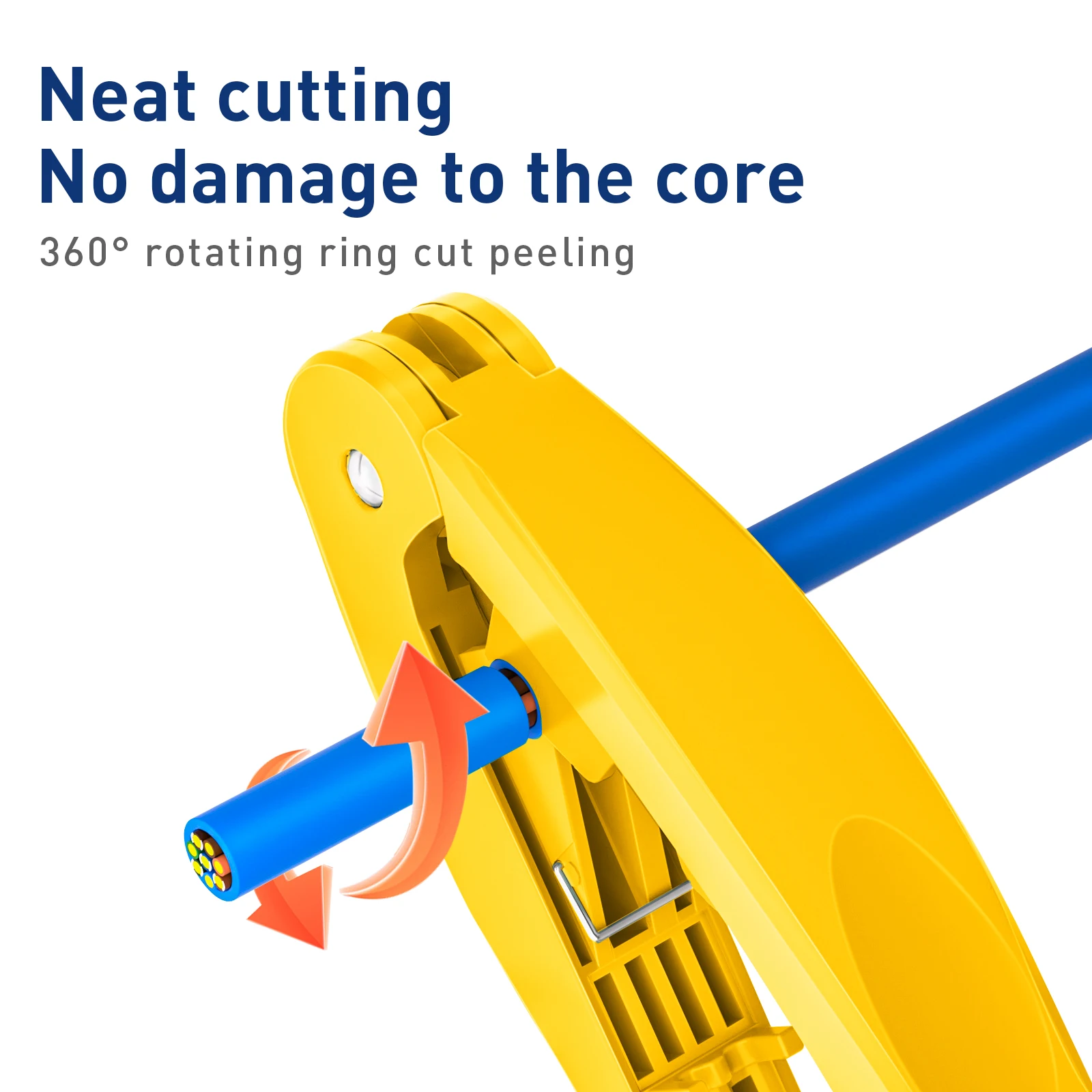 ZoeRax RJ45 Network Cable Tool 4 in 1 Stripping Tool with Cutting, Stripping, Untangling and Straightening for STP/UTP Cable.