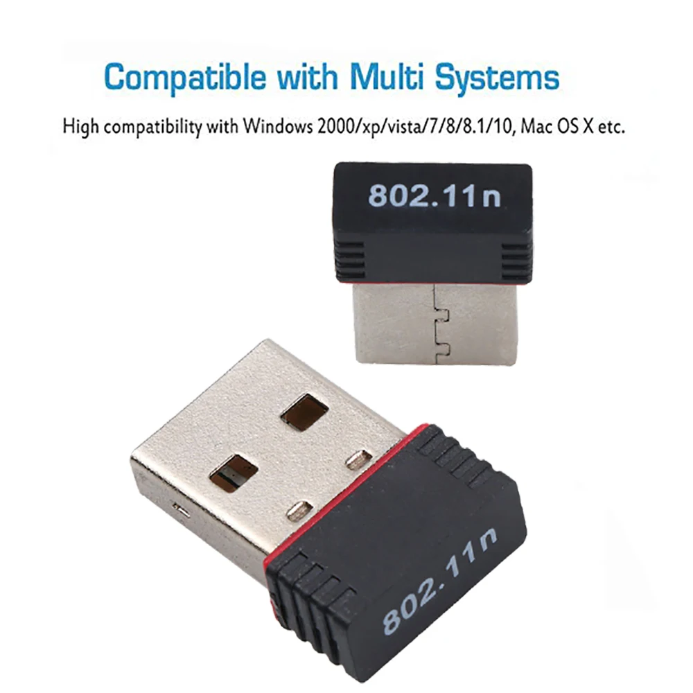 RTL8188 150Mbps USB WiFi Adapter for Raspberry Pi,Wireless Network Card Adapter WiFi Dongle for Desktop Laptop PC Windows