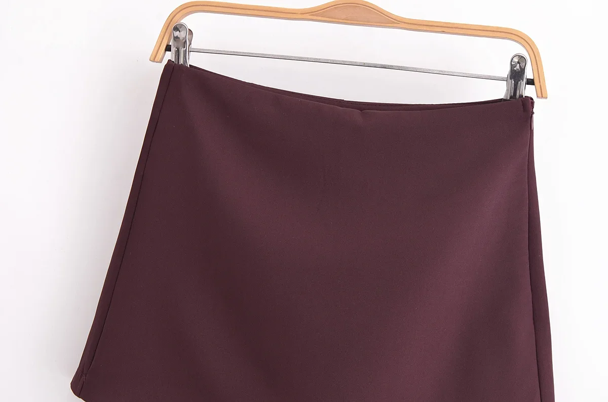 TFMLN New Spring Women Solid Skort Fashion Causal Side Zipper Mini Shorts Skirts Vintage High Waist Streetwear Shorts Skirts