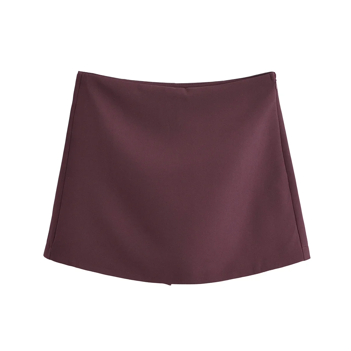 TFMLN New Spring Women Solid Skort Fashion Causal Side Zipper Mini Shorts Skirts Vintage High Waist Streetwear Shorts Skirts