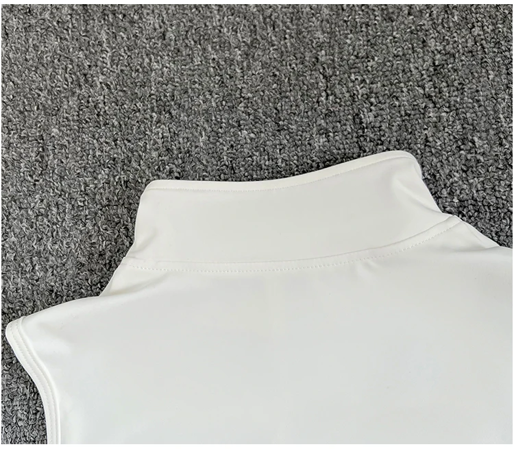 Women's Slim Fit Sport Sleeveless Top Quick Dry Elastic Stand Collar Yoga Fitness Clothing Summer Zipper