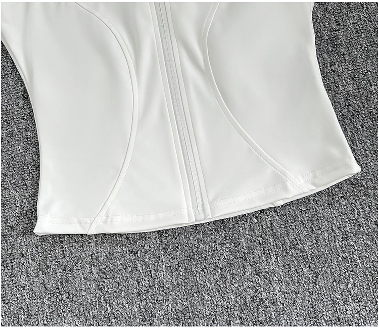 Women's Slim Fit Sport Sleeveless Top Quick Dry Elastic Stand Collar Yoga Fitness Clothing Summer Zipper