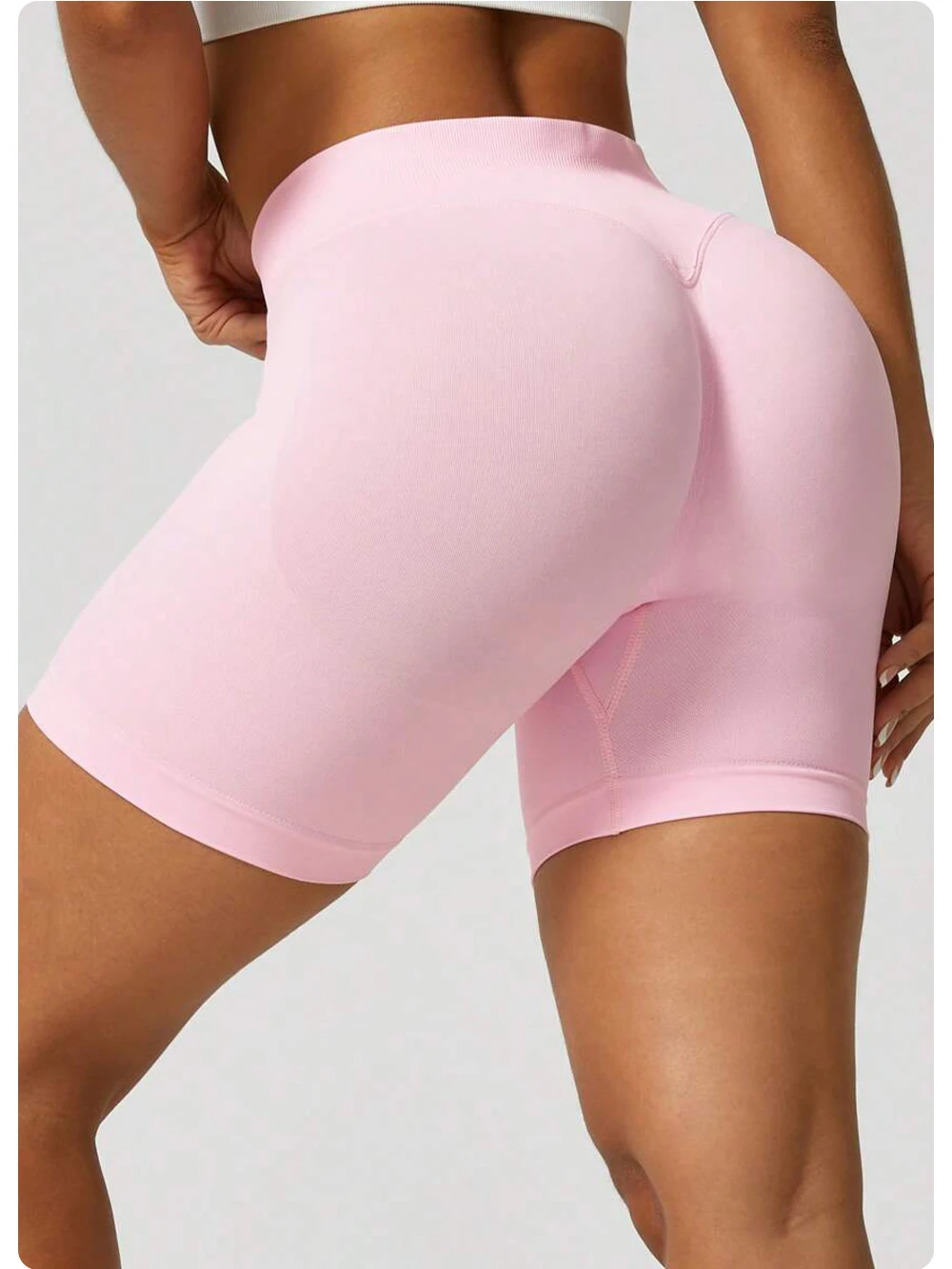 ZHEJIN Seamless Women Yoga Shorts High Waist Workout Gym Shorts Scrunch Butt Lift Biker Shorts Tummy Control Push Up Fitness