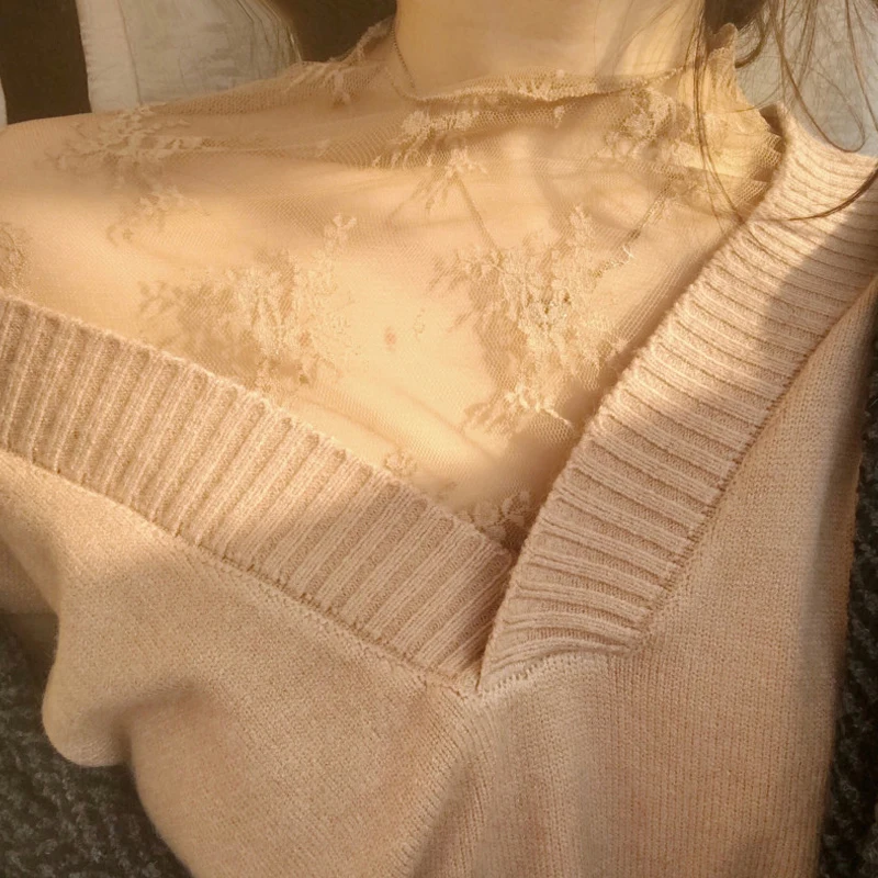 Sexy Women Mesh T-Shirts Transparent Lace Blouse Long Sleeve See Through Tops For Women Bottoming Shirt Sheer Tees Body Crop Top