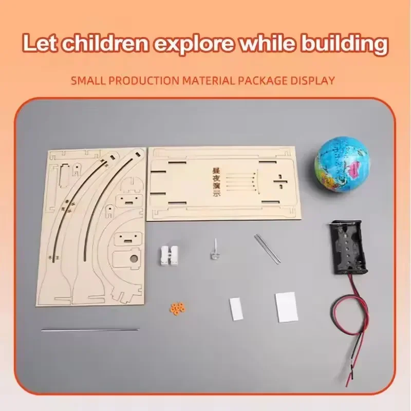 Kids Science Toys Day Night Alternation Globe Funny Teaching Aids Educational Toys DIY Technological Physics Learning Kit Toys