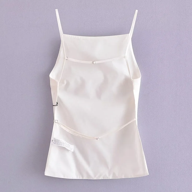 HXAO Women Top 2024 Lace Up Backless Camisole Top Women Cheap clothes Sexy Fashion Tanks & Camis Crop top Women White Black top