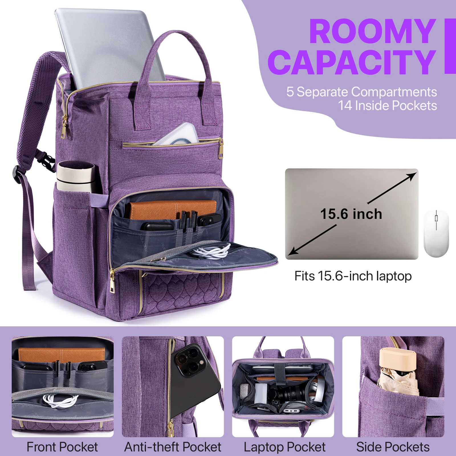 Lunch Backpack Insulated Cooler Picnic Bag Multifunctional Travel Bag Large Capacity Outdoor Picnic Camping Waterproof Backpack