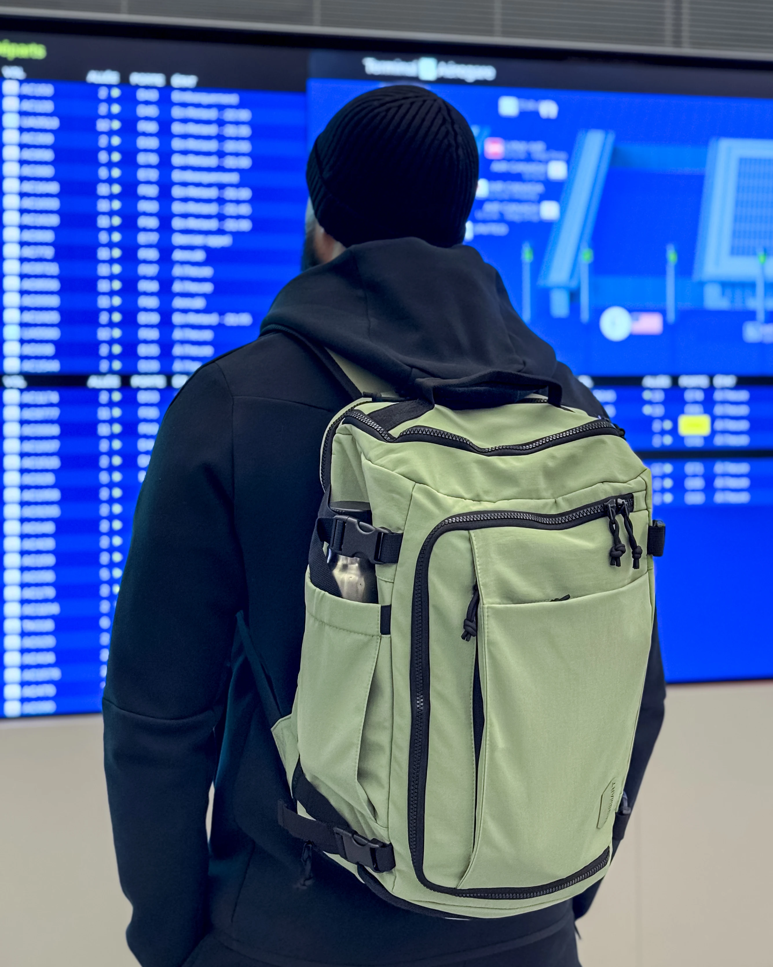 BAGSMART Men's Urban Backpack Travel Backpack MultiFunction Luggage Lightweight Waterproof Backpack Cabin Backpack