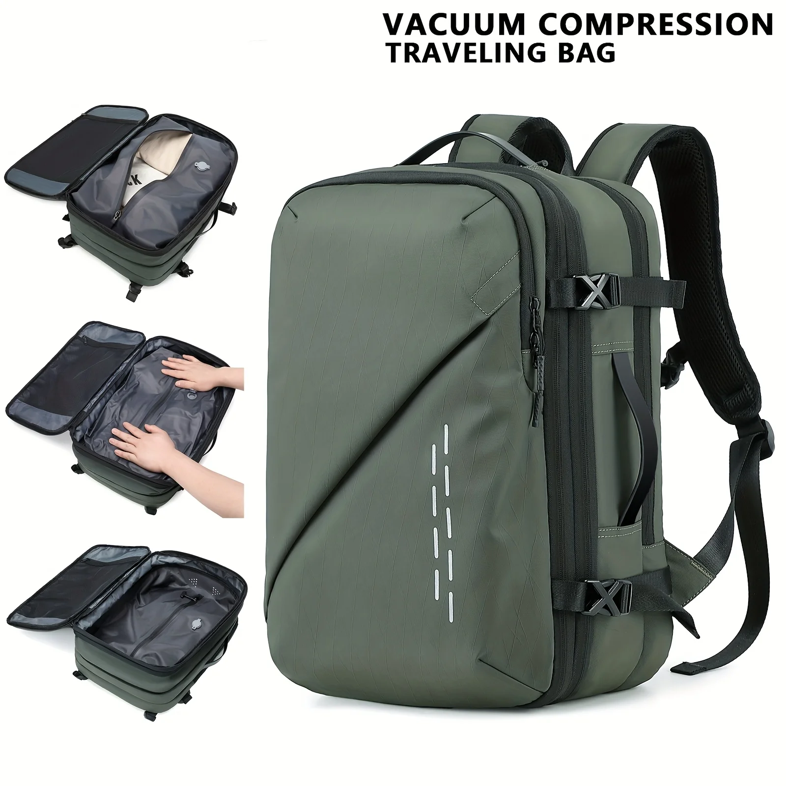 Large Capacity Fashionable Vacuum Compression Backpack, Computer Backpack, Leisure Hiking Backpack