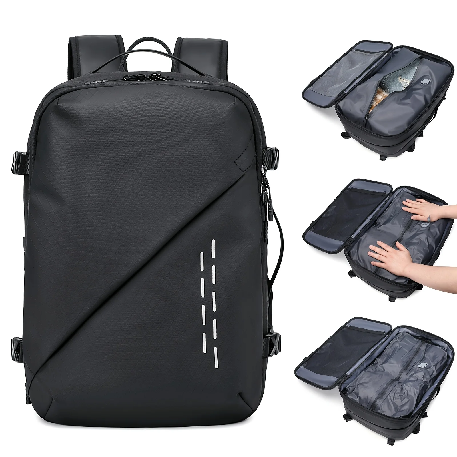 Large Capacity Fashionable Vacuum Compression Backpack, Computer Backpack, Leisure Hiking Backpack