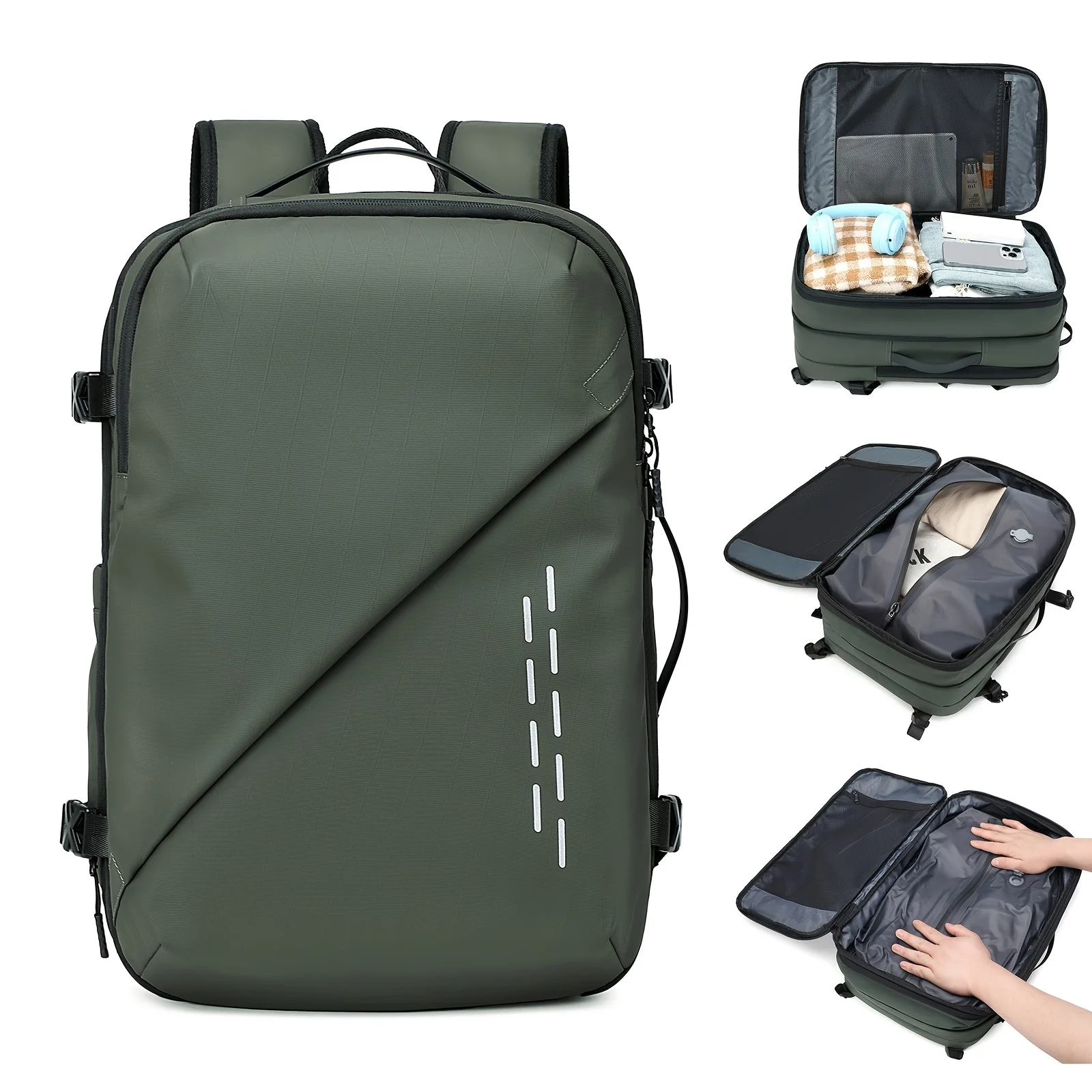Large Capacity Fashionable Vacuum Compression Backpack, Computer Backpack, Leisure Hiking Backpack