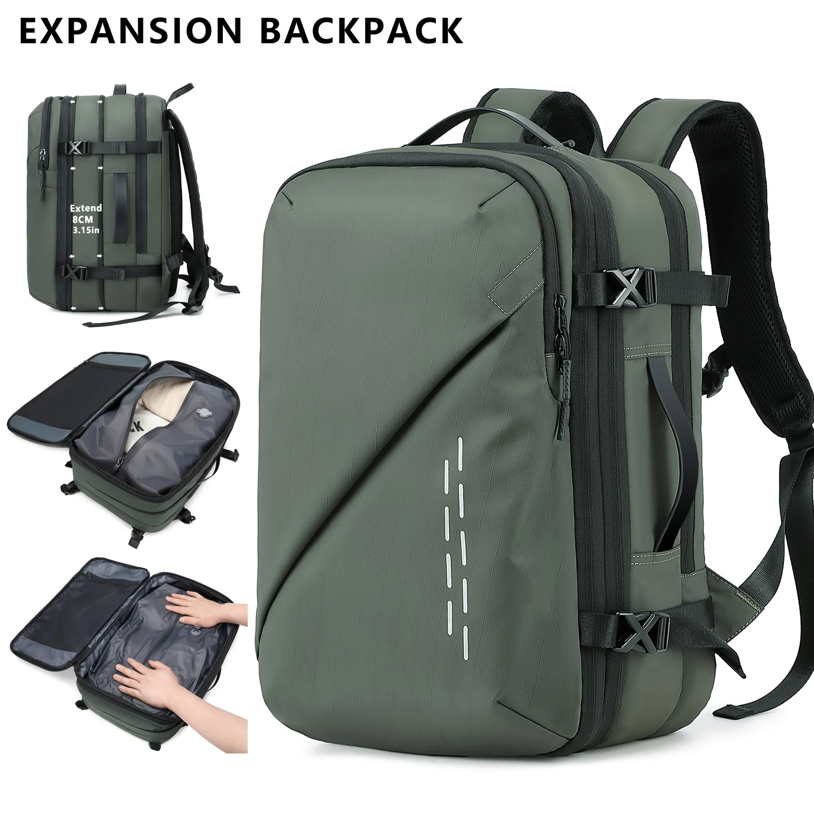 Large Capacity Fashionable Vacuum Compression Backpack, Computer Backpack, Leisure Hiking Backpack