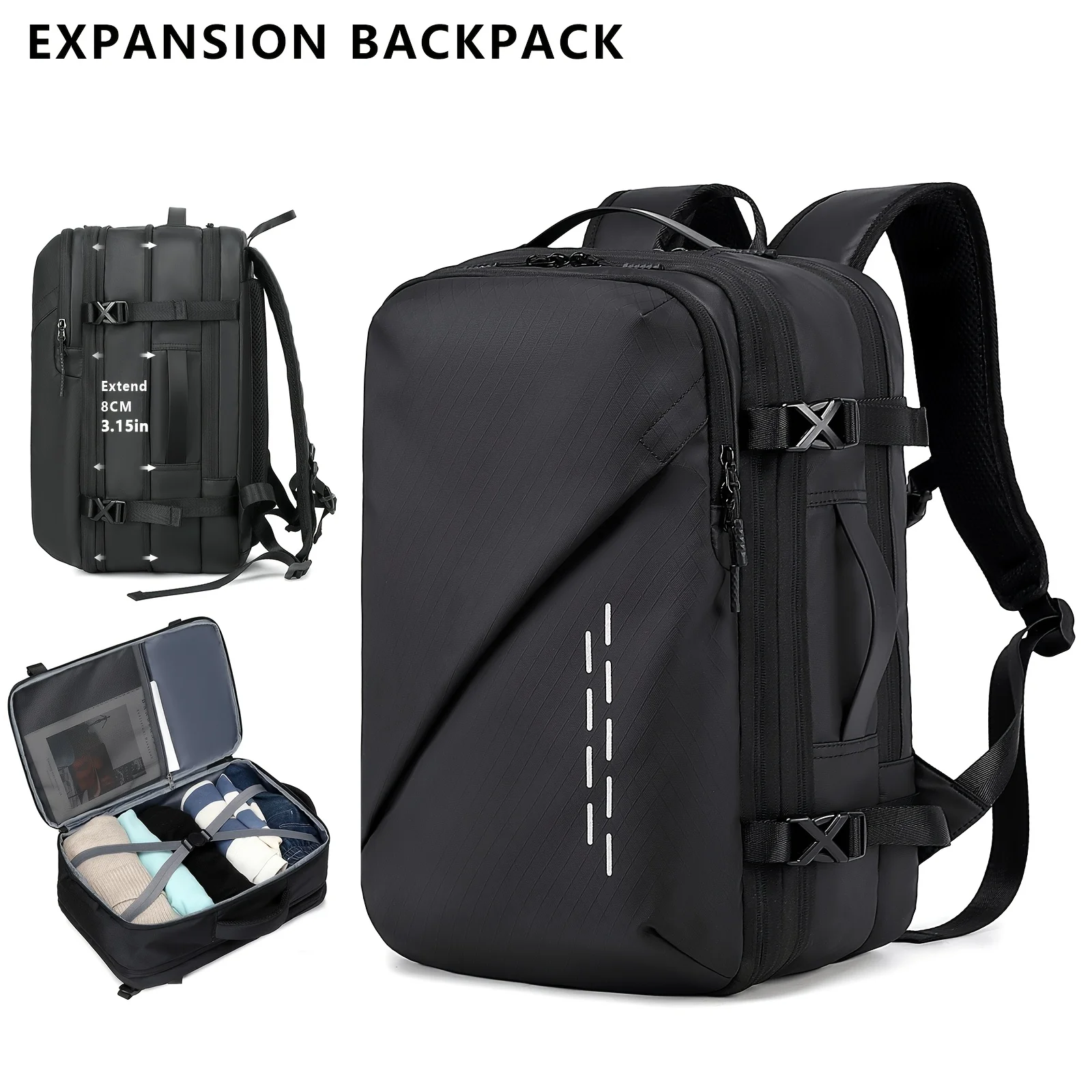 Large Capacity Fashionable Vacuum Compression Backpack, Computer Backpack, Leisure Hiking Backpack