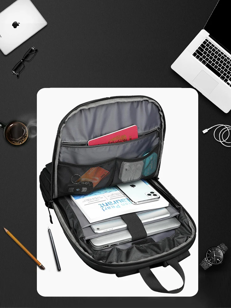 Laptop Backpack Laptop Thin Laptop Bag Unisex 14-Inch Simple Business Backpack Lightweight Casual Expandable School Students Bag