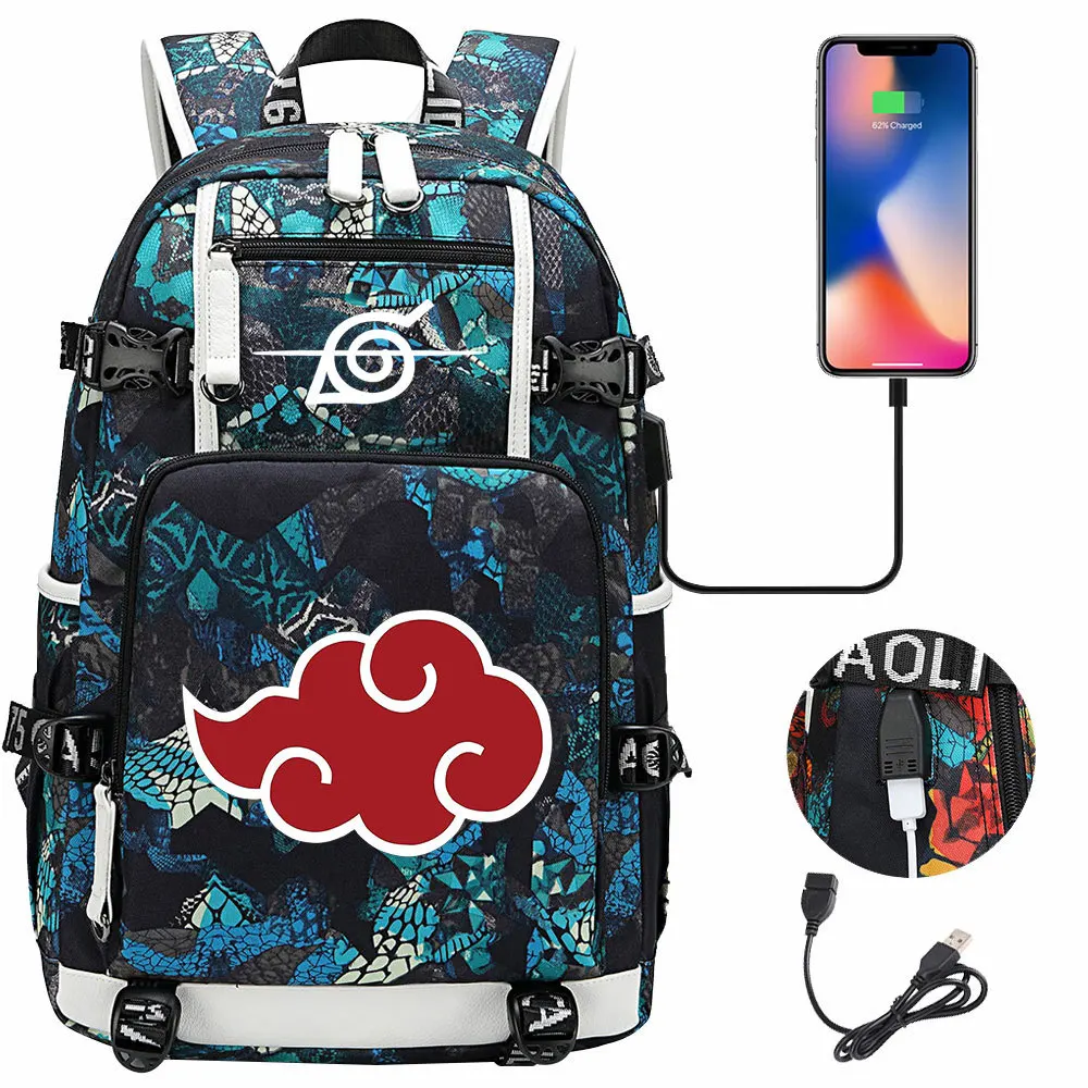 Akatsuki Itachi Sharingan Naruto School Backpack For Girls Boys Black Anime Backpack Schoolbag Capacity Mochilas For Teens Gift
