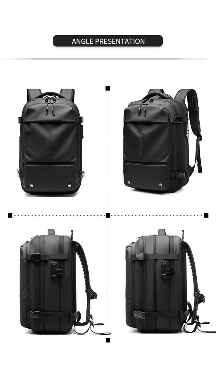 Men Travel Backpack Vacuum Compression Laptop Backpack 17 inch Extended Large Capacity School Backpack Hiking Business Backpack