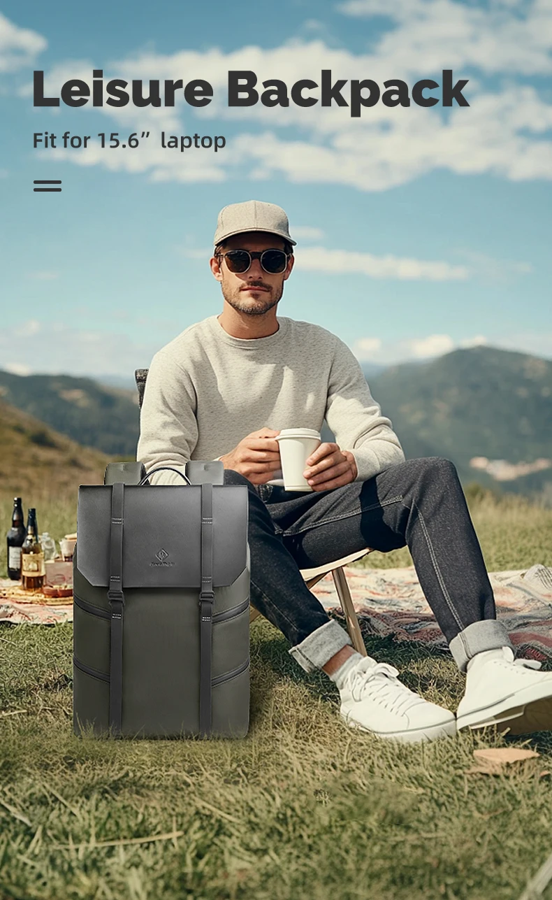 Heroic Knight 15.6" Casual Laptop Backpack Men Waterproof Large Capacity Travel Backpack Fashion Male Business Commuter Bag Pack