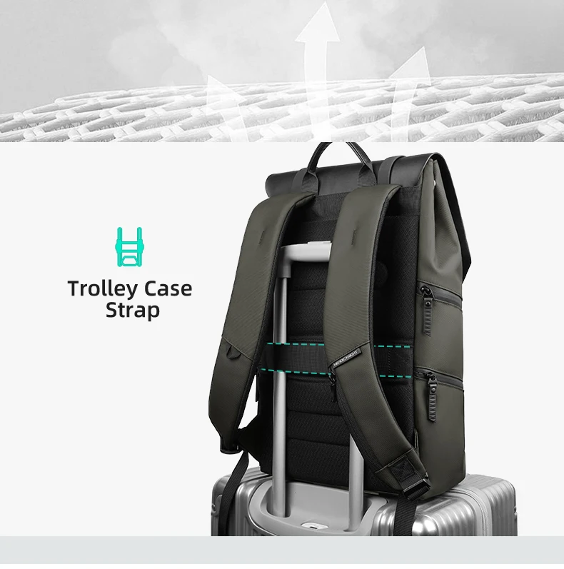 Heroic Knight 15.6" Casual Laptop Backpack Men Waterproof Large Capacity Travel Backpack Fashion Male Business Commuter Bag Pack