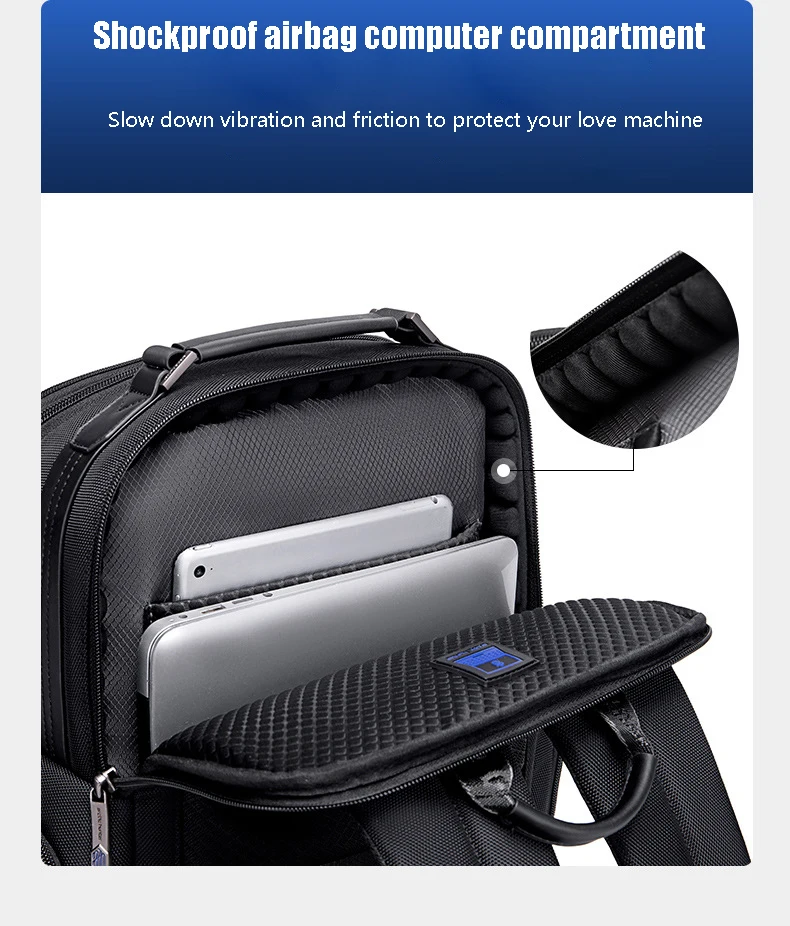 Arctic Hunter High-End Business Men's Backpack Travel Multi-Functional Anti-Splashing Large-Capacity Computer Backpack