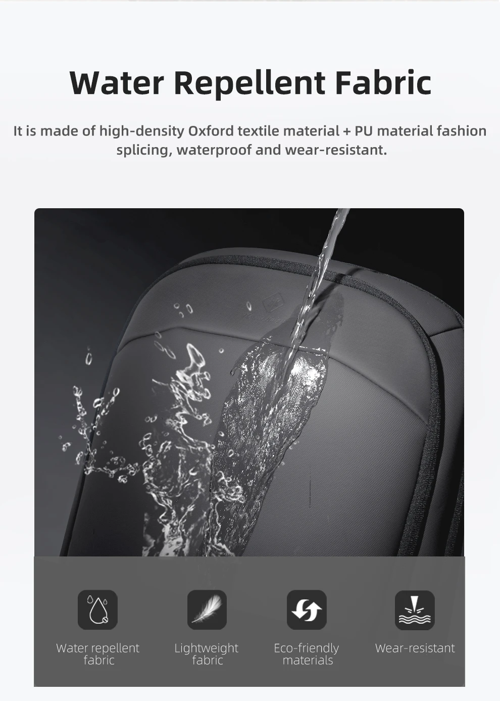 HK Business Backpack for Men 17 Inch Laptop Backpack with USB Port Slim Expandable Waterproof Travel Bag Large Work Computer Bag