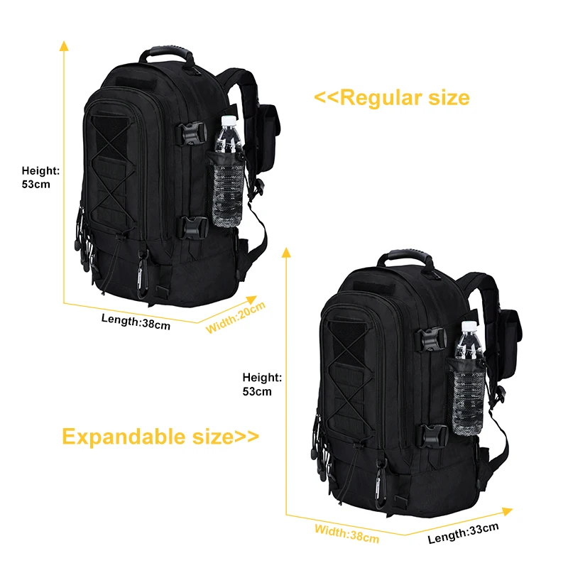 Large Capacity 60L Outdoor Tactical Military Tactics Backpack Travel Hiking Camping Fishing Tool Backpack for Men Women