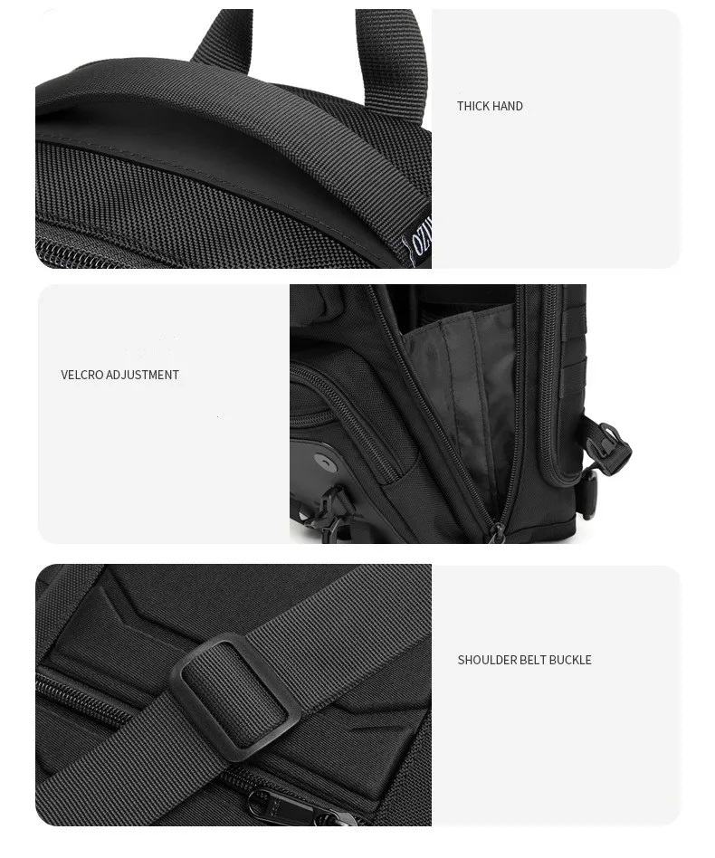 Ozuko Tactical Bag Outdoor Tactical One Shoulder Crossbody Bag High Capacity Waterproof Sports Bag For Man
