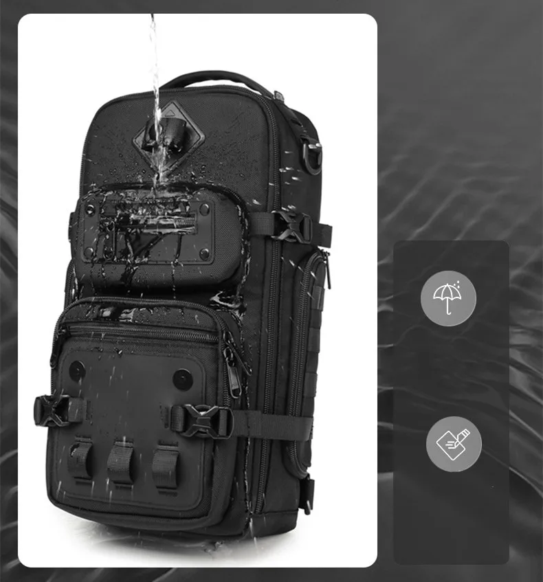 Ozuko Tactical Bag Outdoor Tactical One Shoulder Crossbody Bag High Capacity Waterproof Sports Bag For Man