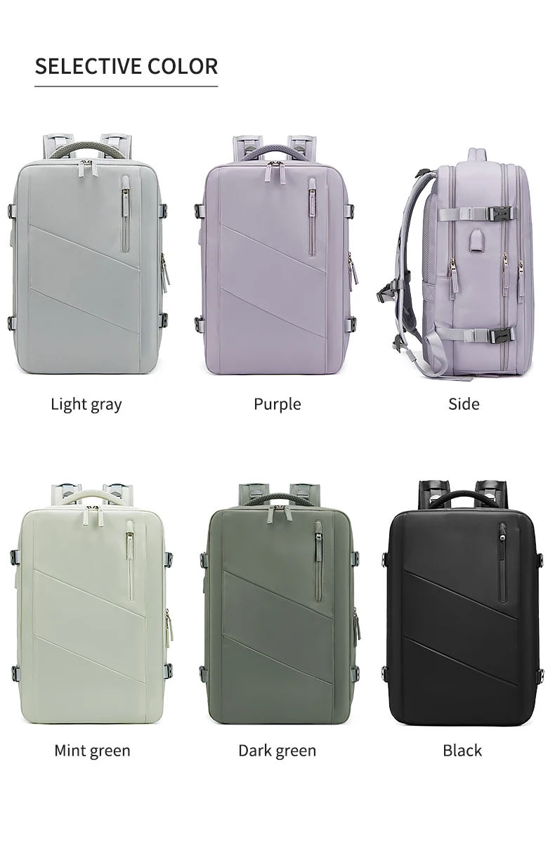 Woman Travel Backpack Business 16 Inch Laptop Backpack Fashion School Backpack USB Charging Waterproof Backpack With Shoe Bag