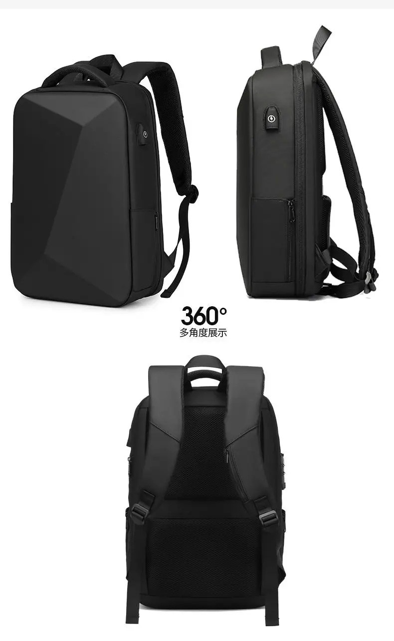 ABS EVA Hard Shell Fashion Multifunction Series Backpack Men Anti Theft Waterproof Laptop Backpack Business Travel Backpack Hot