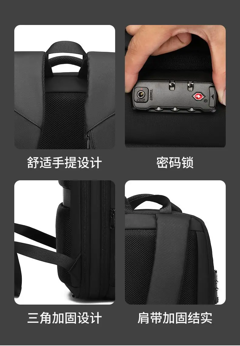 ABS EVA Hard Shell Fashion Multifunction Series Backpack Men Anti Theft Waterproof Laptop Backpack Business Travel Backpack Hot