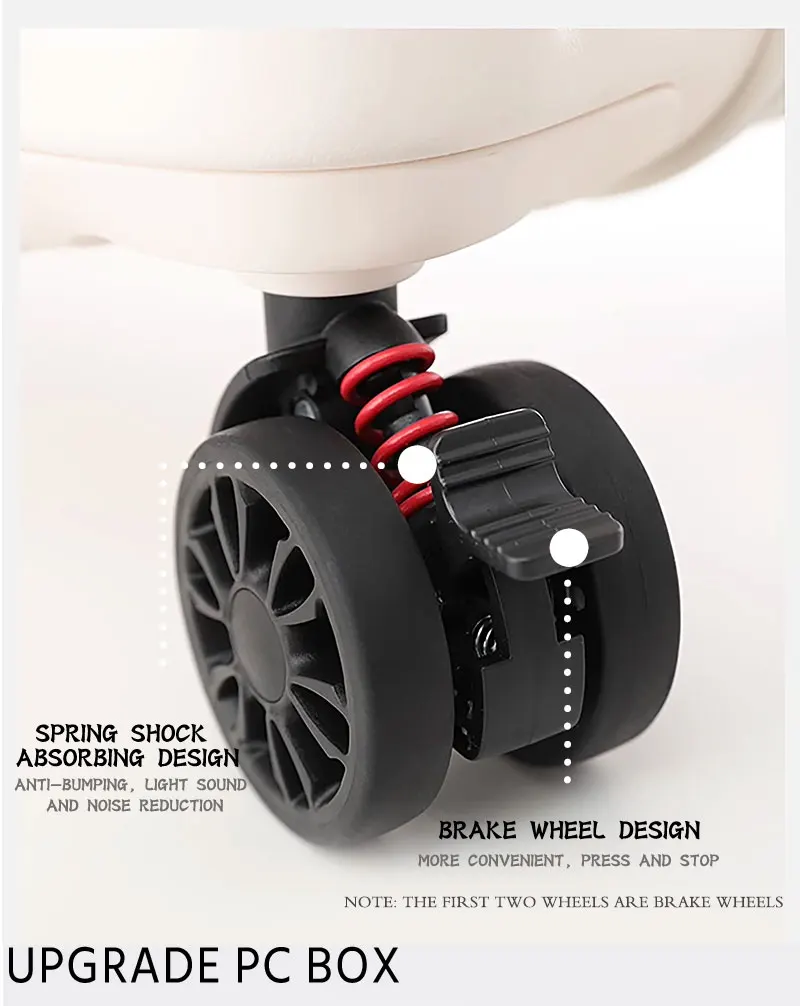 Multifunctional Front Opening Expandable Suitcase with Cup Holder Large Capacity Luggage 360° Shock Absorbing Wheels 20' 24' 28'