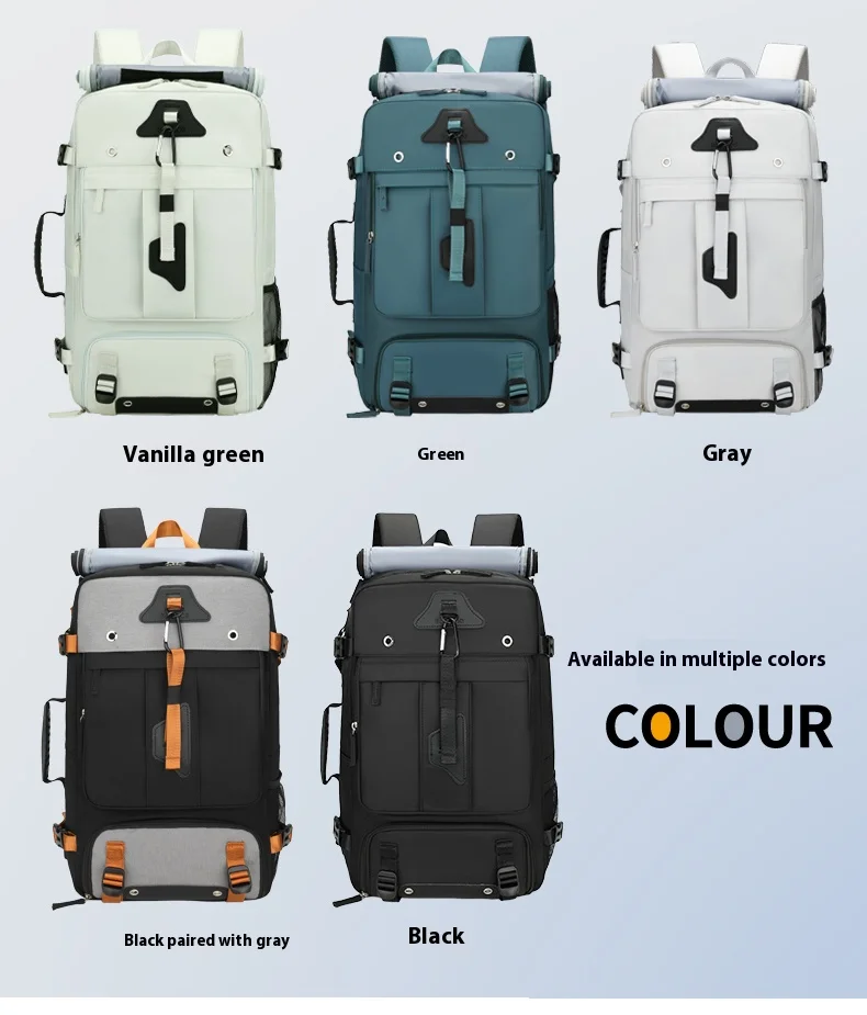 Cross Border Backpack for Men with a High-End Feel, Large Capacity Crossbody Backpack, Portable Travel Bag, Outdoor Hiking Backp
