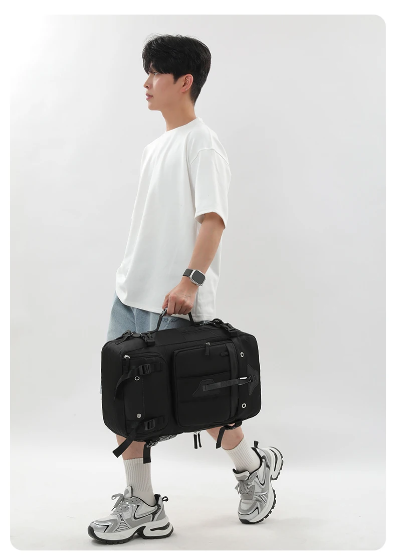 Cross Border Backpack for Men with a High-End Feel, Large Capacity Crossbody Backpack, Portable Travel Bag, Outdoor Hiking Backp