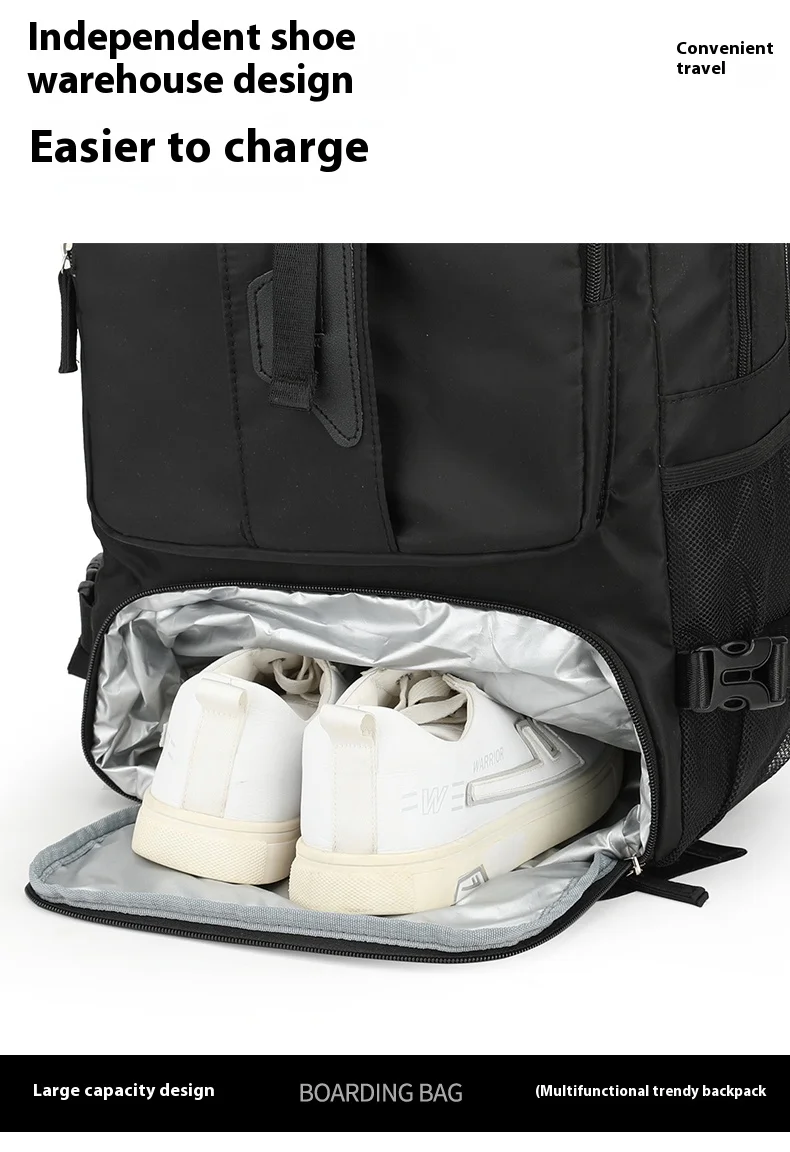 Cross Border Backpack for Men with a High-End Feel, Large Capacity Crossbody Backpack, Portable Travel Bag, Outdoor Hiking Backp