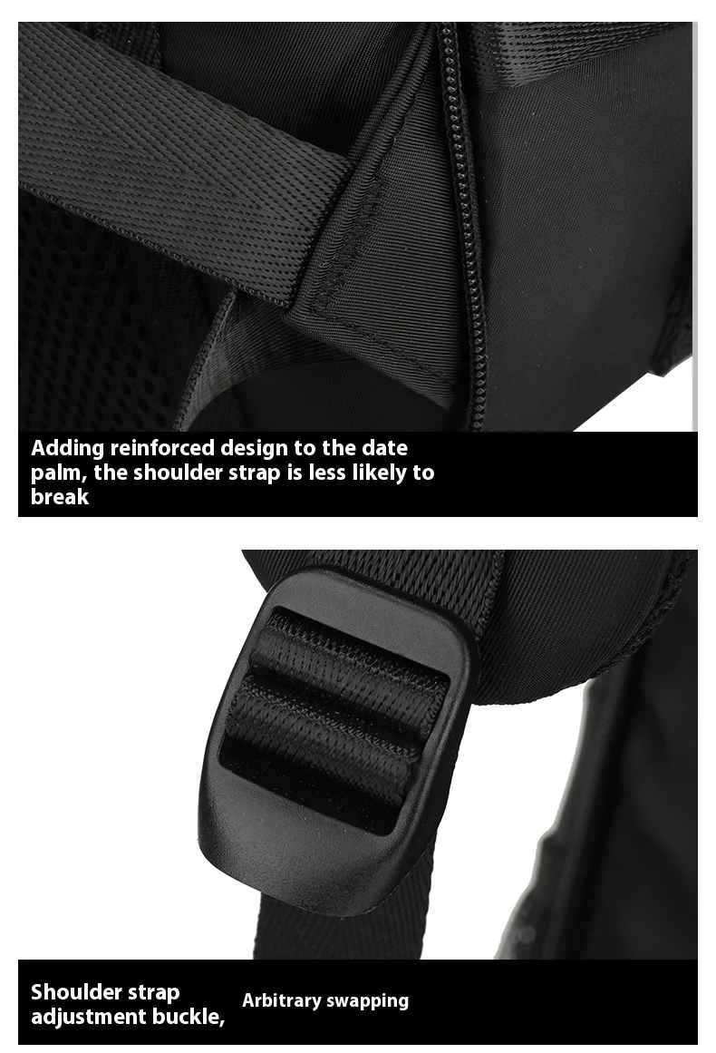 Cross Border Backpack for Men with a High-End Feel, Large Capacity Crossbody Backpack, Portable Travel Bag, Outdoor Hiking Backp
