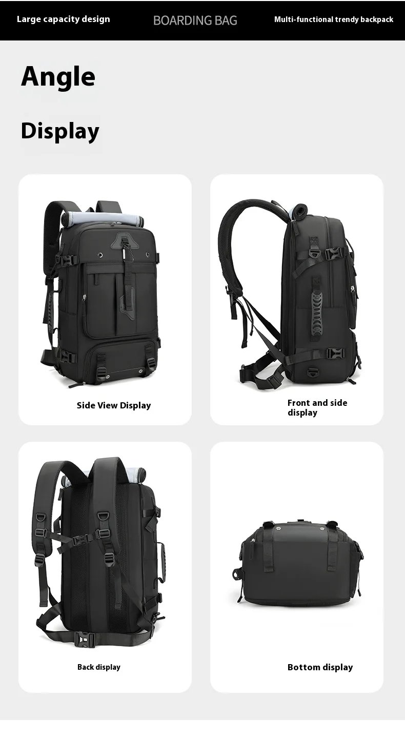 Cross Border Backpack for Men with a High-End Feel, Large Capacity Crossbody Backpack, Portable Travel Bag, Outdoor Hiking Backp